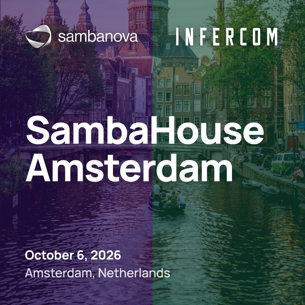 SambaHouse Amsterdam, October 6, 2026, hosted by SambaNova and Infercom
